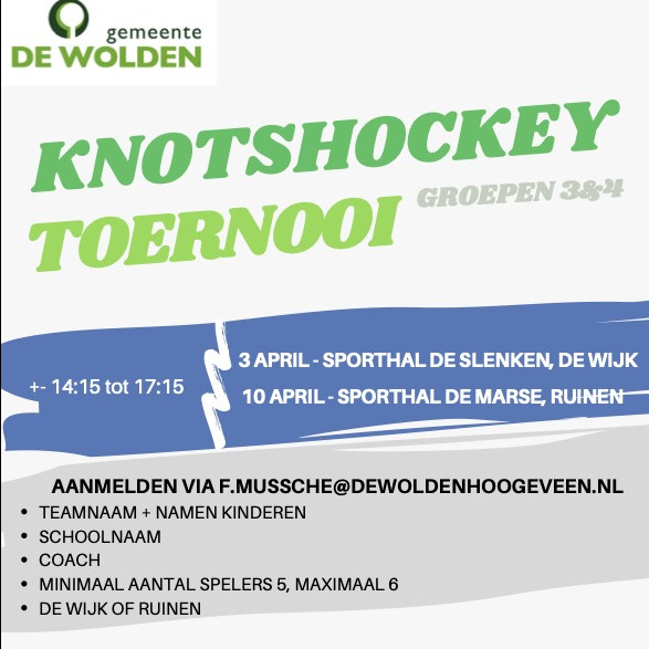 Knotshockeytoernooi groep 3/4