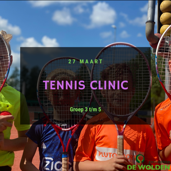 Tennisclinic voor groep 3 t/m 5